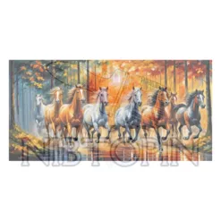 material Feng Shui Eight Horses Painting for Success & Abundance in North Carolina